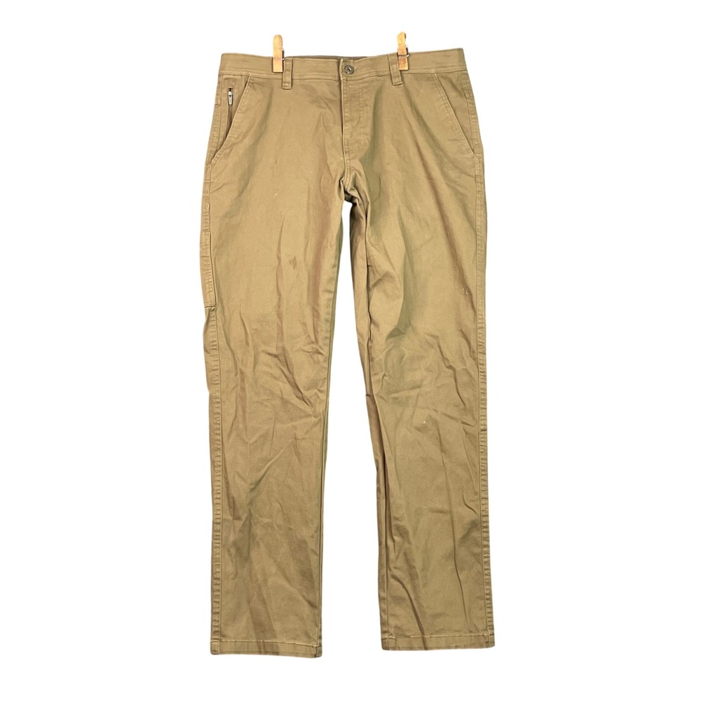 WP Weatherproof Utility Pants Mens 36x32 Brown Cotton Blend Straight Leg Work